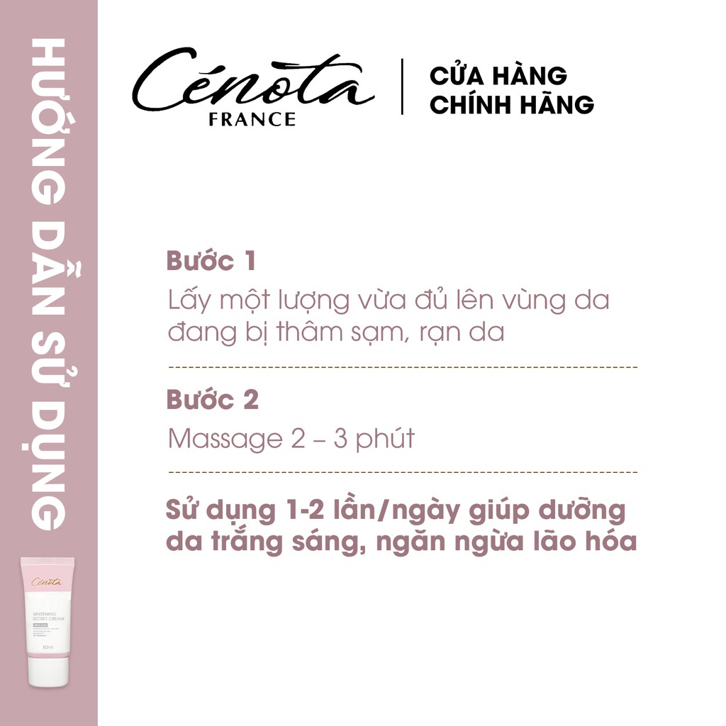 Kem Mờ Thâm Vùng Kín Cenota Whitening Secret Cream 50ml