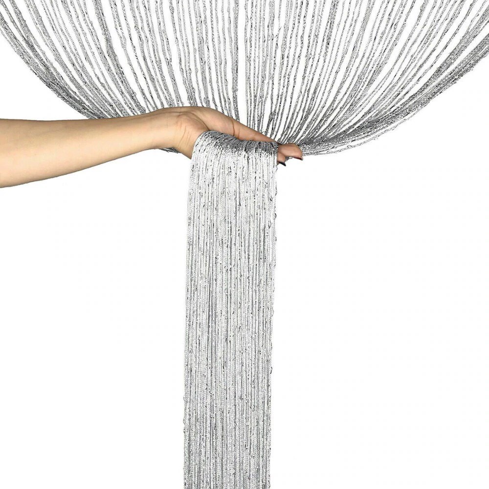 Rèm Cửa Màn Che Sợi Dù Kim Tuyến Lấp Lánh Sang Trọng Rộng 1m Cao 2m Trang Trí Nhà Cửa HV-05
