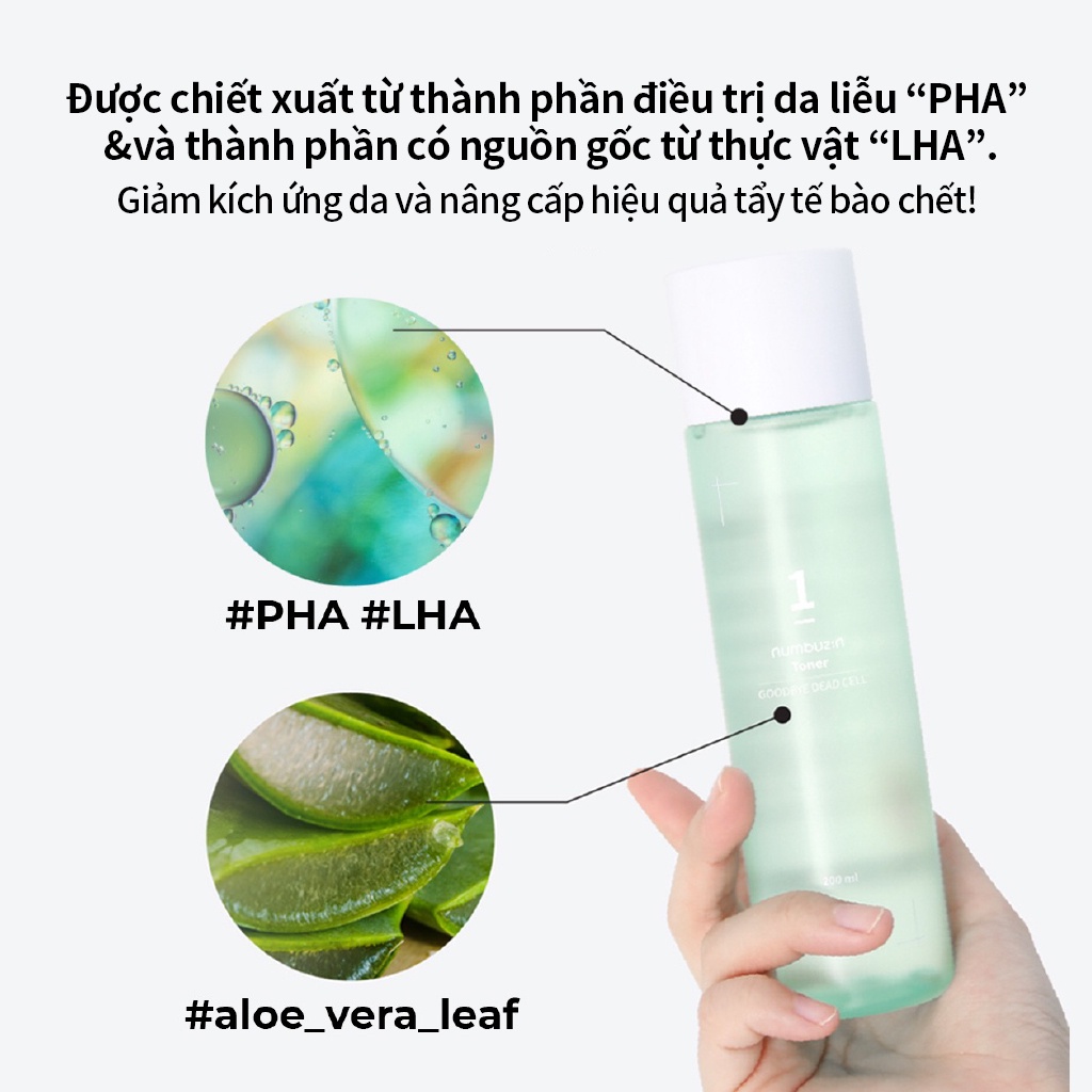Toner NUMBUZIN No.1 tẩy tế bào chết hiệu quả 200ml