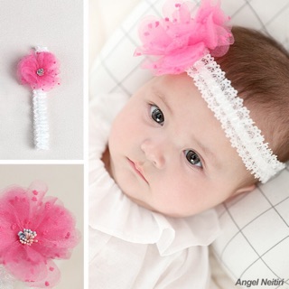 Băng đô hoa sơ sinh bé gái (0-12 tháng)