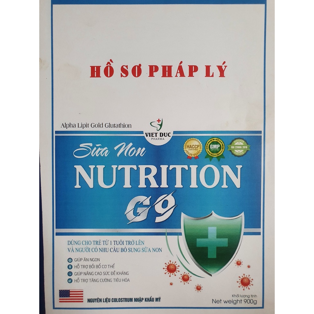 Sữa non ALPHA LIPIT GOLD NUTRITION G9 - Hỗ trợ miễn dịch, tăng cường sức khỏe, hỗ trợ xương khớp
