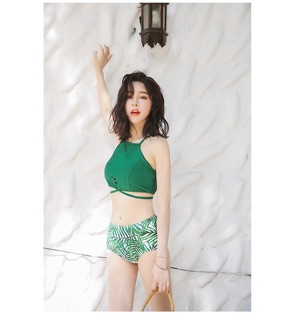 Set đồ bơi đôi hình lá cọ