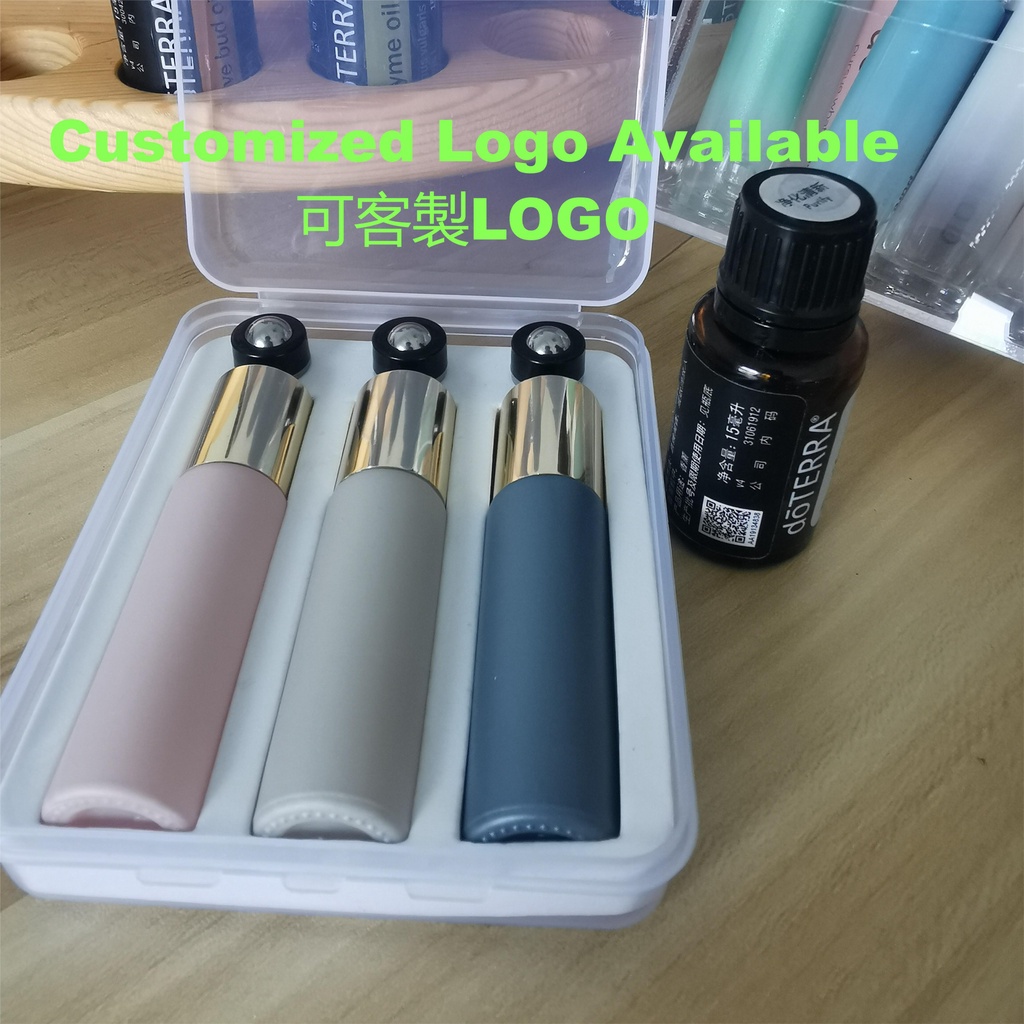 Bộ 3 Chai Tinh Dầu Dạng Lăn 10ml Bằng Thép Không Gỉ Phong Cách Bắc Âu Dành Cho Doterra Youngliving 5ml 10ml