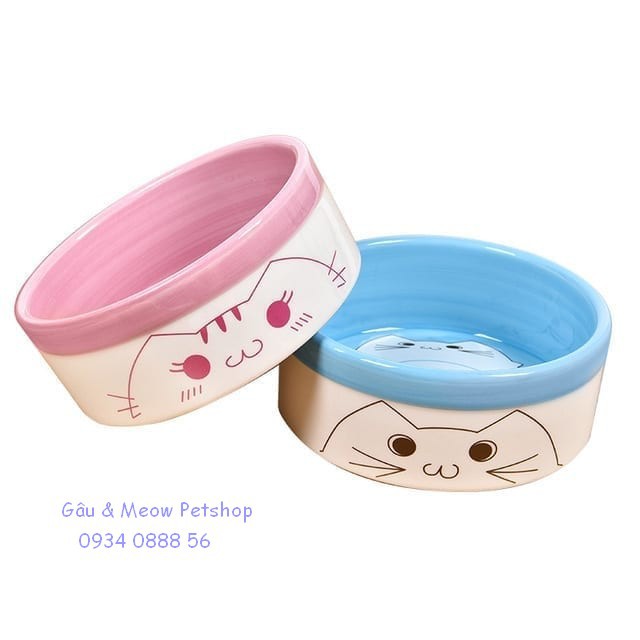 Chén Bát ăn Elite bằng sứ cho thú cưng chó mèo thỏ cute