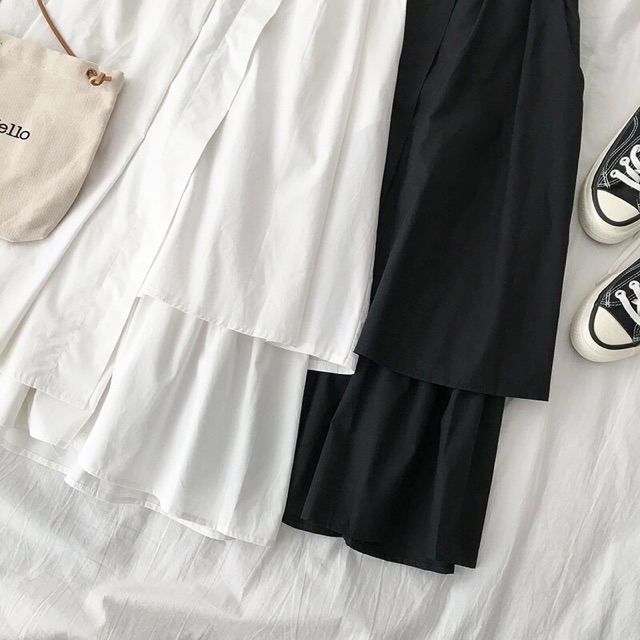 Chân váy midi dáng xoè lệch tà eo chun MV01 | BigBuy360 - bigbuy360.vn