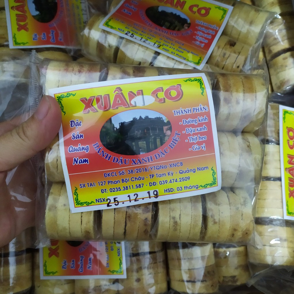 300gam bánh đậu xanh nhân thịt đặc sản Hội An gói lớn - siêu ngon