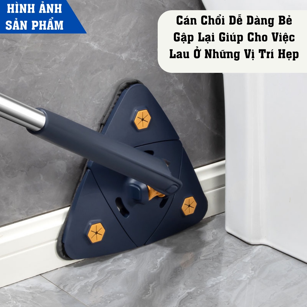 [TẶNG MIẾNG LAU] Chổi lau nhà tự vắt thông minh cây lau sàn nhà 360 độ đa năng cán dài bằng thép không gỉ DUNSU