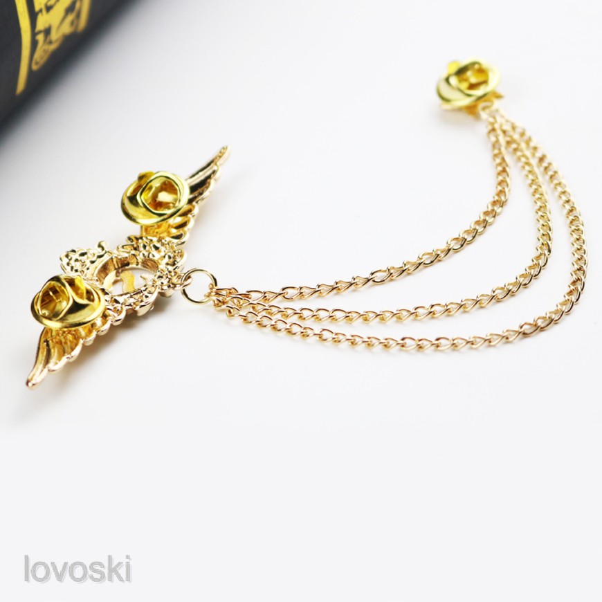 Cài Áo Hình Đôi Cánh Đính Đá Thời Trang Cho Nam