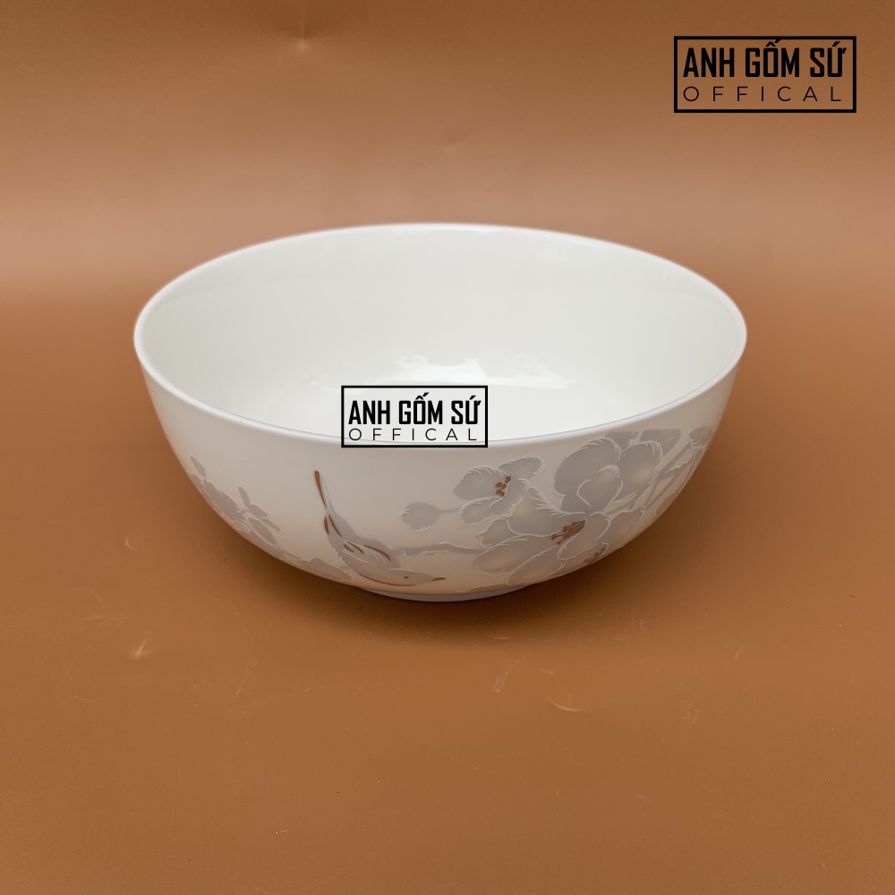 Bộ bát đĩa sứ M6 - bộ bát đĩa Bát Tràng cao cấp