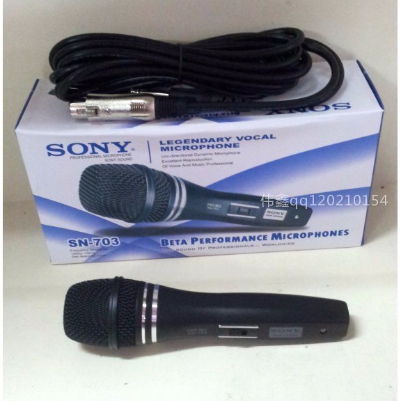 (MỚI) MICRO SONY SN-703 CHO LOA KÉO, AMPLY, KARAOKE CÓ DÂY CỰC HAY LUÔN [FREESHIP]_SLM