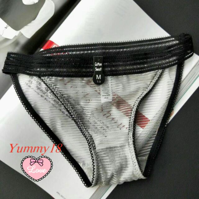 Quần chip ren lưới cạp to dáng sexy T3