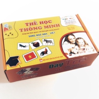 Bộ Thẻ Học Thông Minh cho bé 18 Chủ Đề thẻ học Glenn Doman loại to song ngữ Flashcard