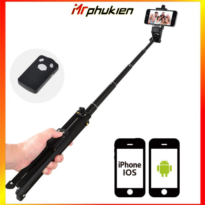 Gậy 3 chân 1688 cao 130cm tùy chỉnh độ cao kèm remote, tripod 3 chân chụp hình, quay video - MrPhukien