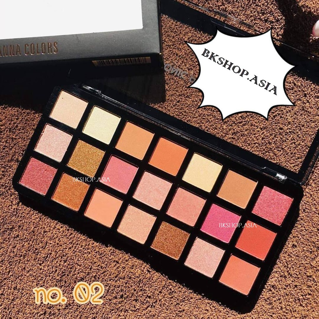 (Auth Thái) Bảng  Phấn Mắt  Sivanna Iconic Pro Palette HF384 Gồm 21 Ô Màu Lì và Ánh Nhũ