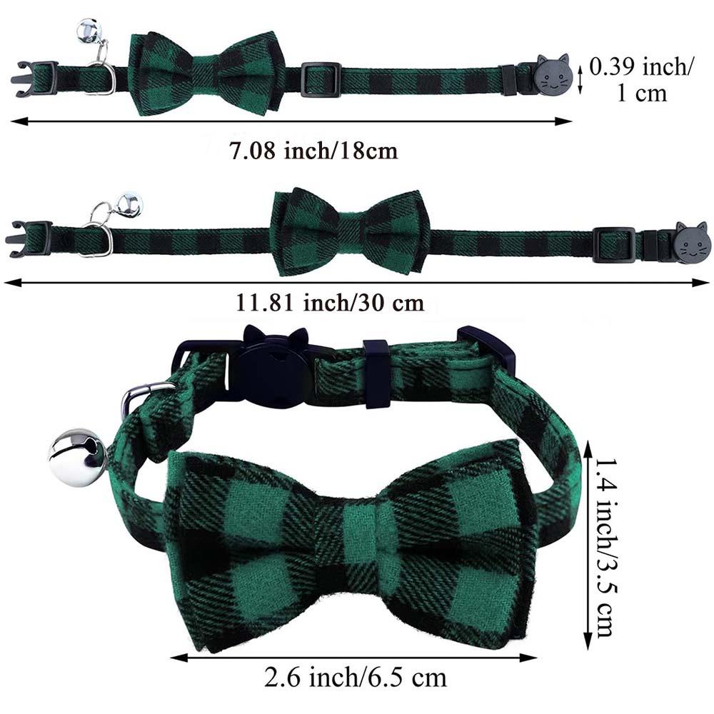 Vòng Cổ Cotton Kẻ Sọc Có Thể Điều Chỉnh Gắn Chuông Cho Thú Cưng