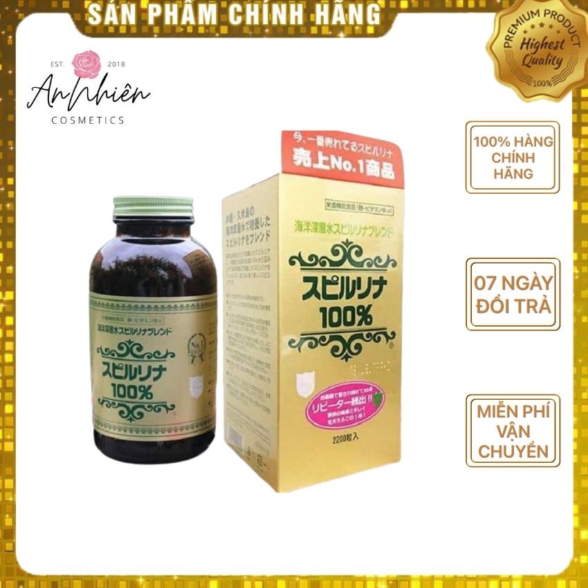 [ CHÍNH HÃNG ] Tảo Xoắn HỘP TEM ĐỎ 2200 VIÊN Spirulina Nhật Bản - Thanh lọc cơ thể tăng cường sức khỏe