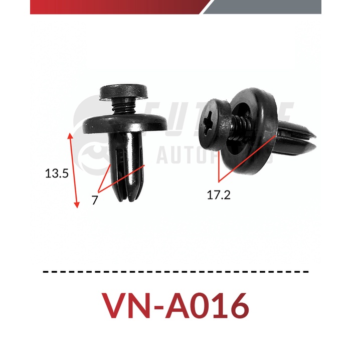 [Vít nhựa] Vít nhựa, chốt nở nhựa cho các dòng xe part 1 - Future Autoparts