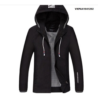 Áo khoác có mũ cho nam đẹp có sẵn màu đen size L