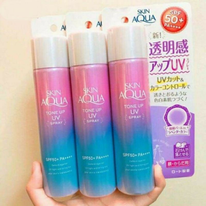 Xịt Chống Nắng SKIN AQUA Tone Up UV SPF50+ PA++++ Lọ 70g