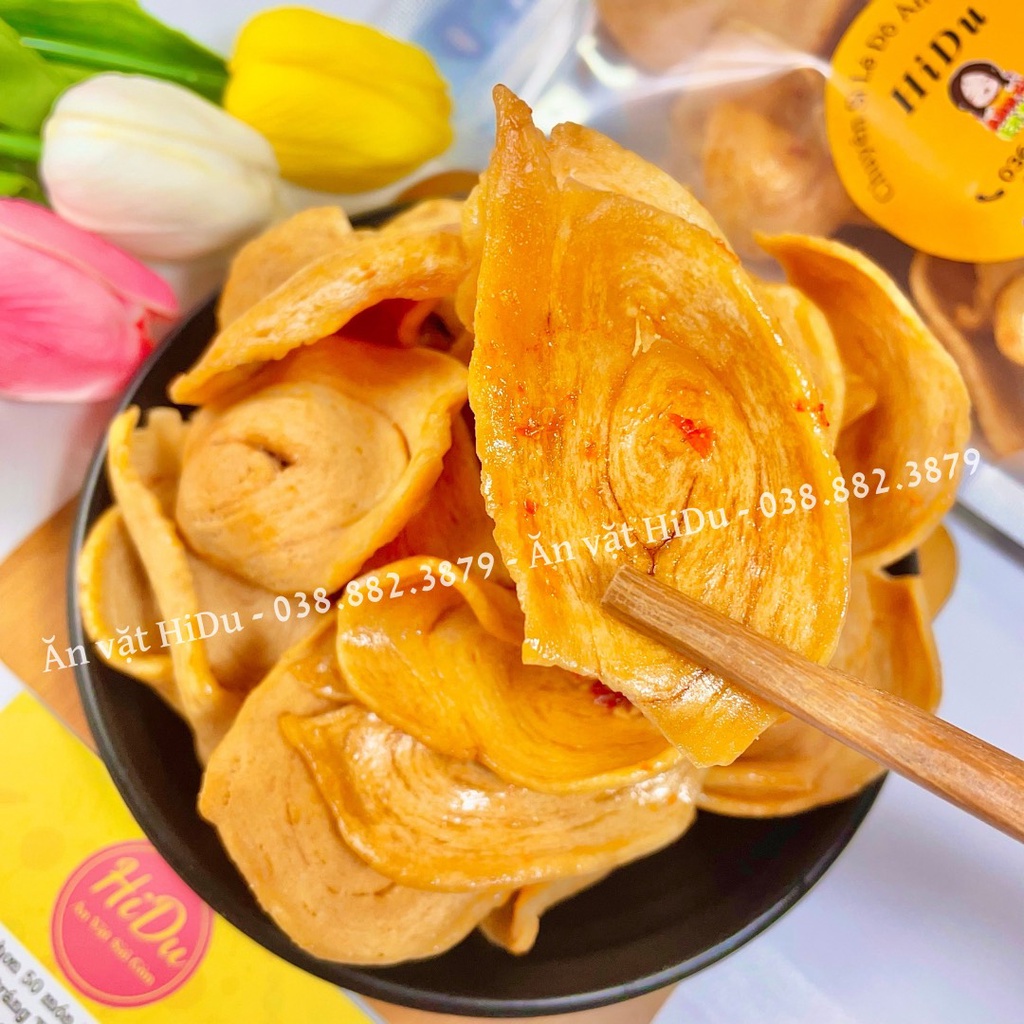 500gr Bánh tai heo sốt mắm ớt truyền thống Ăn Vặt HiDu vừa ngon vừa rẻ