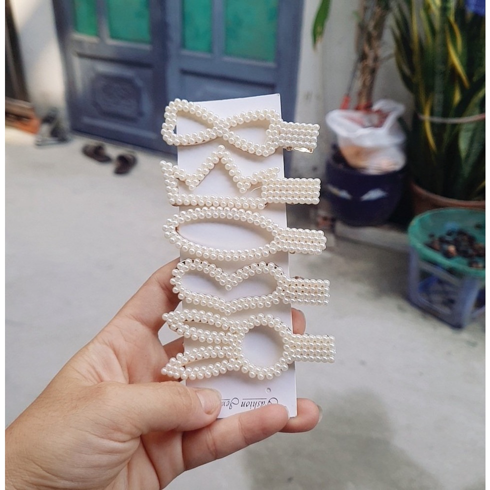 Set 5 kẹp mix 5 mẫu ngẫu phong cách hàn quốc