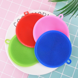 Miếng Rửa Chén Hình Tròn Bằng Silicon