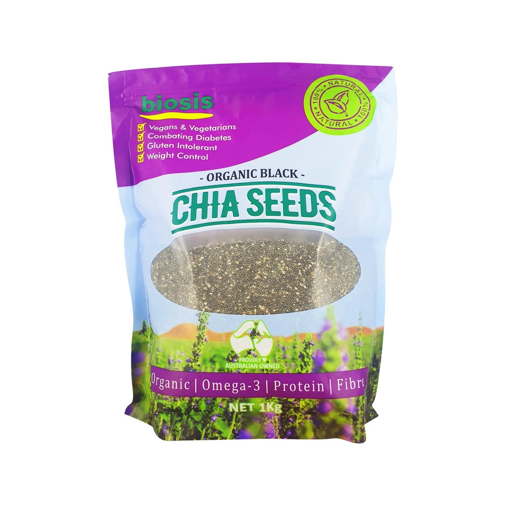 Hạt Chia đen Chia Seeds Organic Biosis 1kg