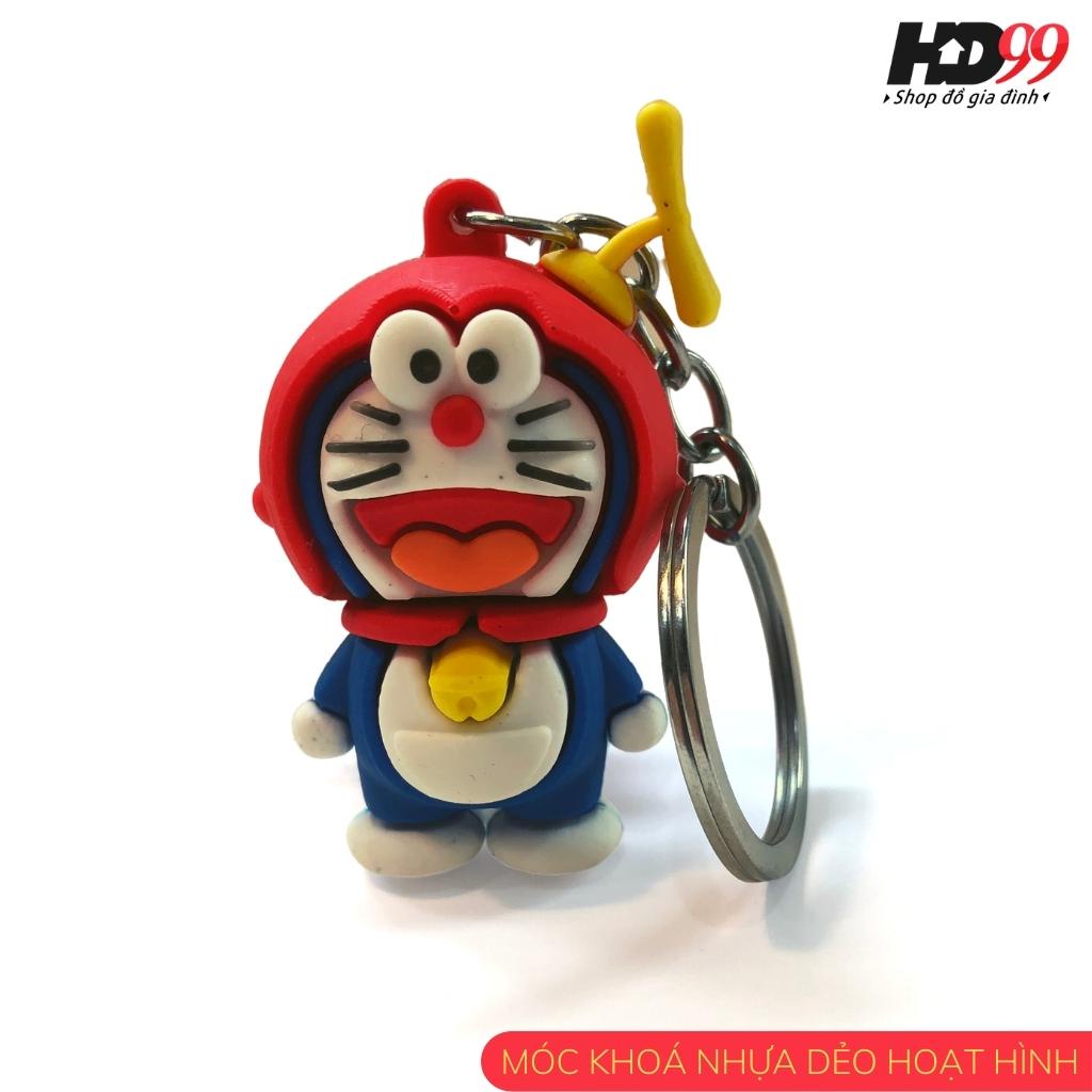 Móc Khoá Hoạt Hình Dễ Thương Doraemon Pikachu, Chất Liệu Nhựa Dẻo, Nhiều Lựa Chọn
