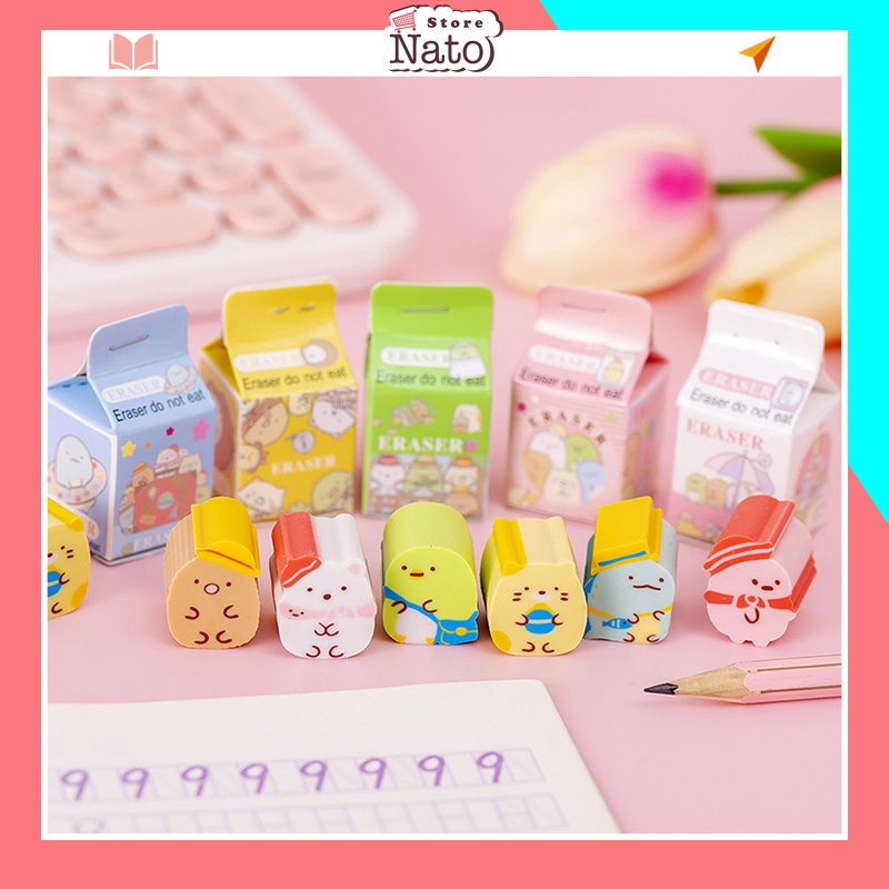 Gôm tẩy bút chì cute dễ thương siêu sạch NATO GT18