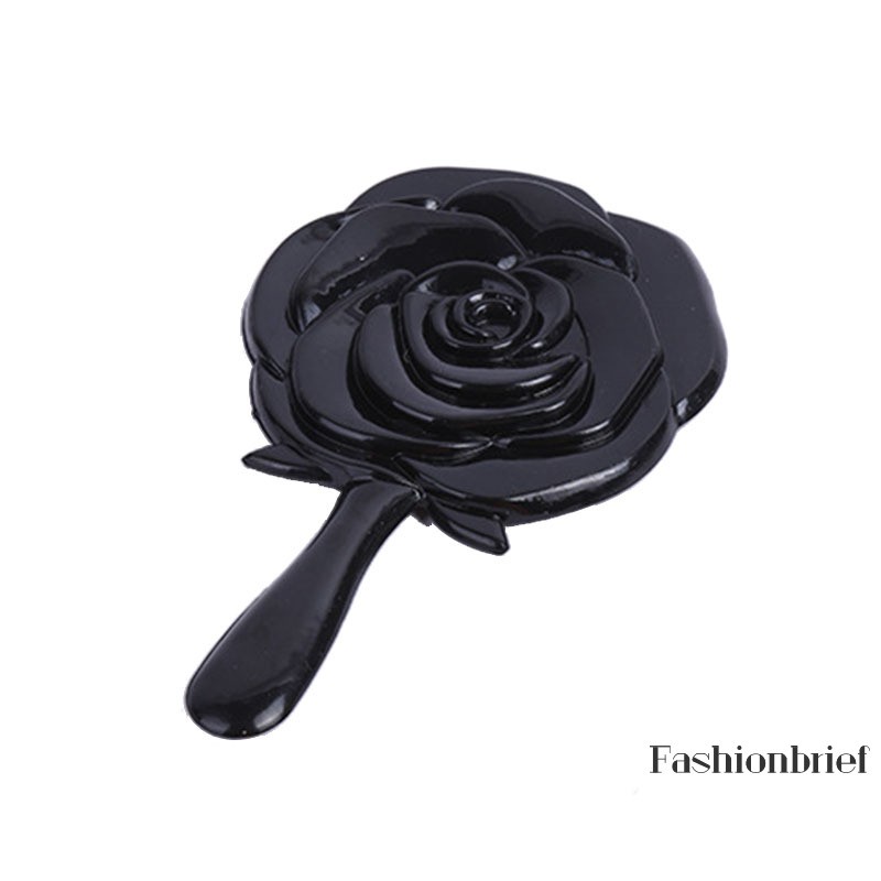 Gương trang điểm tròn cầm tay họa tiết hoa hồng kiểu dáng cổ điển cho nữ