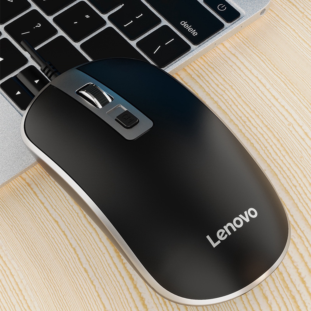 Chuột có dây LENOVO M104 USB từ ABS 1600DPI cắm và hoạt động cho máy tính ứng dụng rộng đối xứng hai tay