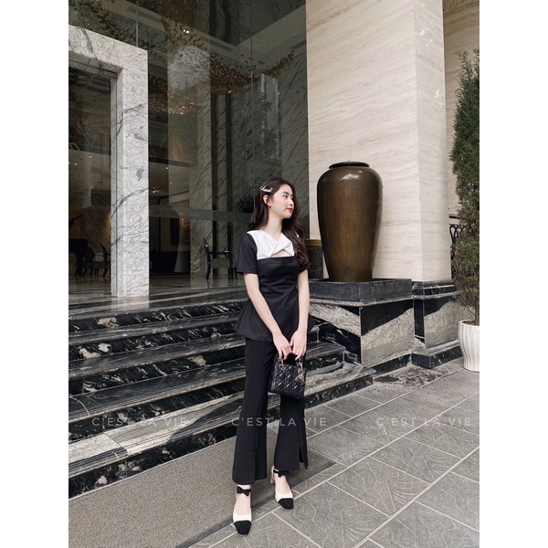 Áo cổ xoắn thiết kế C'est la vie | BigBuy360 - bigbuy360.vn