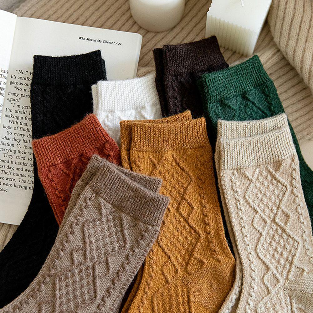 Vớ Len Cashmere Mềm Thân Thiện Với Da Thời Trang Đường Phố Thu Đông Cho Nữ