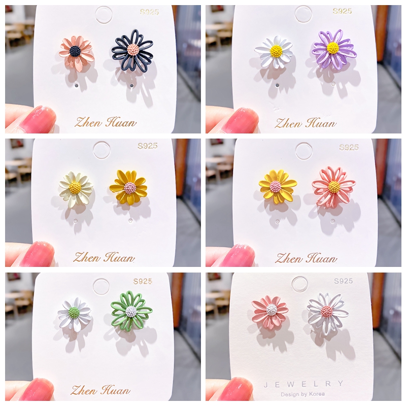 Khuyên tai hình hoa cúc dễ thương thanh lịch cho nữ