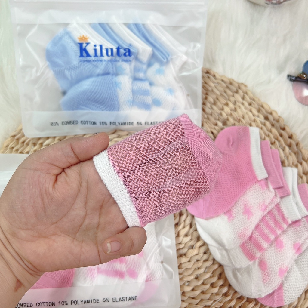 Sét 5 đôi tất lưới màu cho bé trai/bé gái