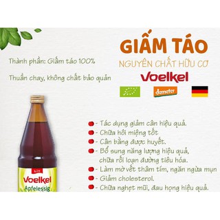Giấm táo hữu cơ Voelkel (750ml)