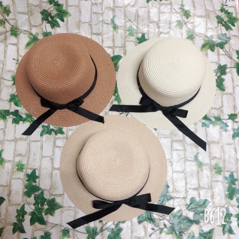 Mũ cói vành vừa đi biển cực đẹp chất ,trẻ trung tặng kèm mút dán nón bên trong cho vừa đầu