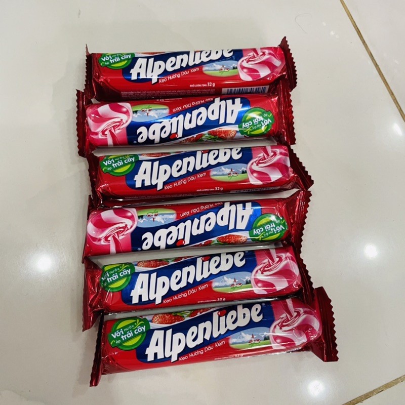Kẹo cứng ALPENLIEBE hương dâu kem 32 gram