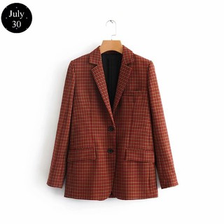 Áo khoác Kẻ Sọc đỏ Blazer nữ thời trang hot trend 2019