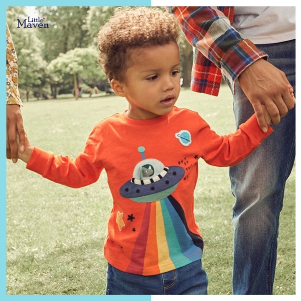 Áo cotton Little maven cam đĩa bay LM52154 cho bé trai - Little Maven Official Store