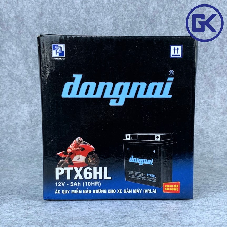 [BẢO HÀNH 6 THÁNG] Ắc quy xe máy khô 12v-5ah cao Đồng Nai PINACO (PTX6HL)