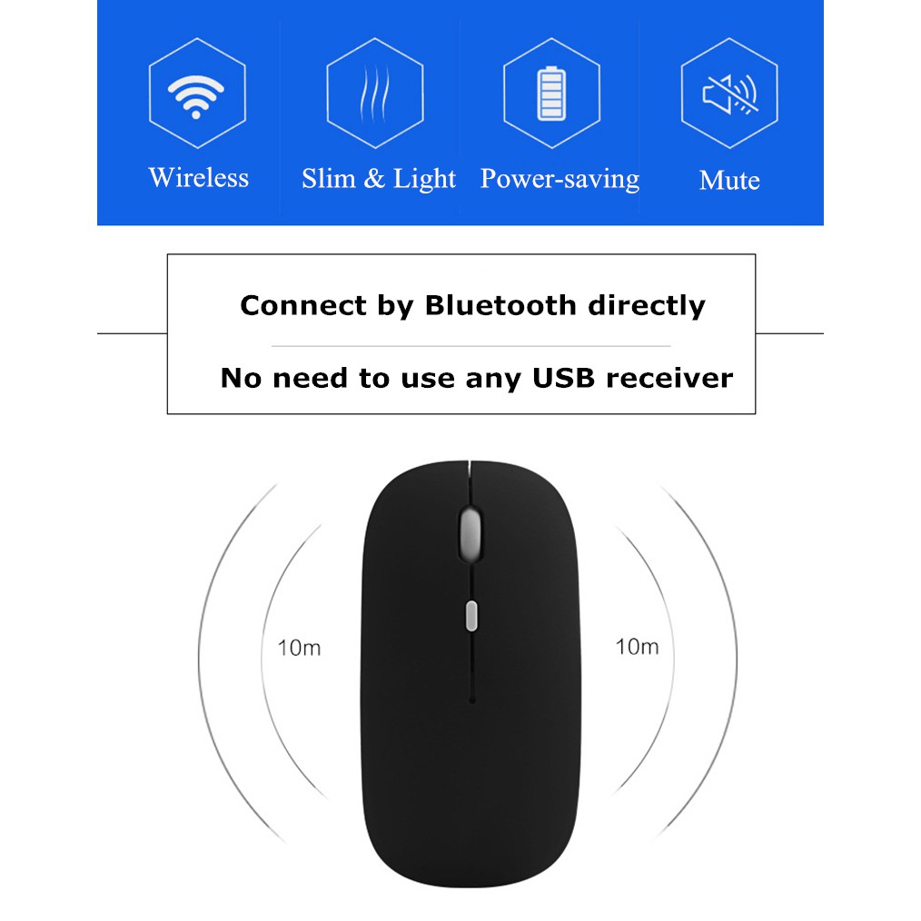 Chuột không dây bluetooth 5.1 1800 Dpi cho Ipad Mac Android Laptop máy tính bảng điện thoại thông minh | BigBuy360 - bigbuy360.vn