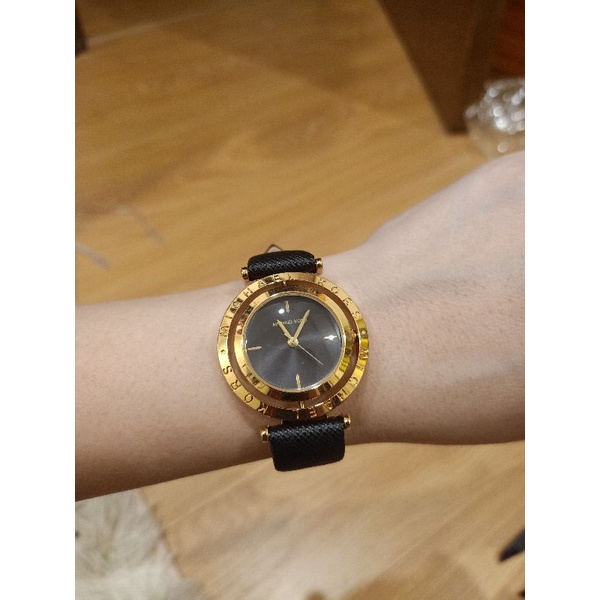 Đồng hồ dây da nữ Michael Kors mặt xoay