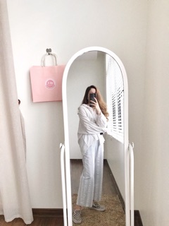 [Timibytimi] Quần Culottes kẻ xanh Mint