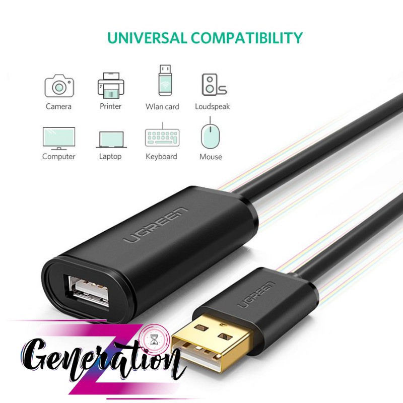 Cáp USB 2.0 nối dài có Chipset dài 10M - 20M Ugreen 10321 - 10324