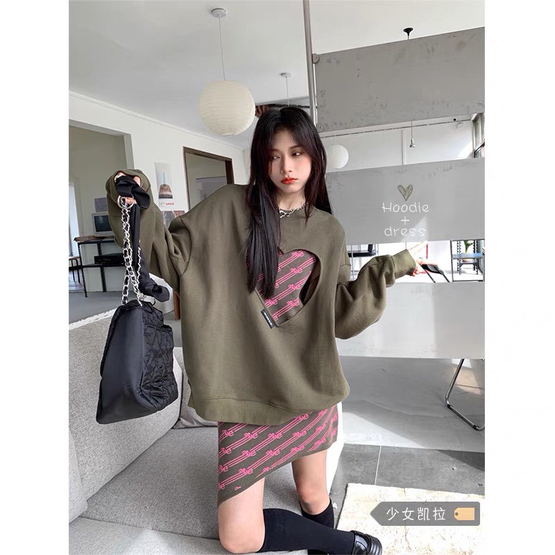 Áo nỉ TRÁI TIM rỗng hot trend