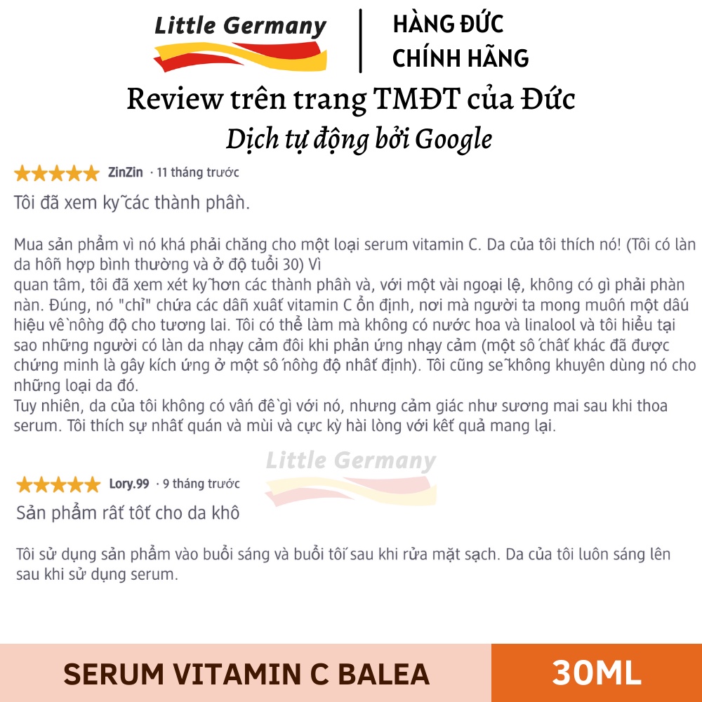 Serum Vitamin C Balea Đức 30ml - Sáng da, Chống lão hoá, Mờ thâm, Mờ nếp nhăn - Hàng nội địa Đức