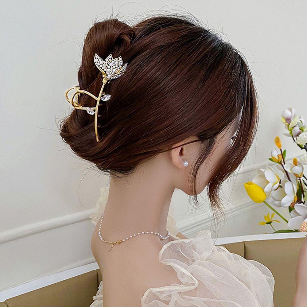 IVORY Kẹp TóC HìNh Cá MậP Hoa Sen Dễ Thương Cho Nữ