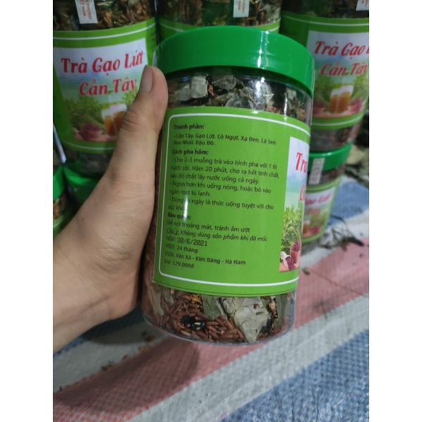 [500g] Trà Cần Tây Gạo Lứt Thanh Lọc Cơ Thể, Giảm Cân Hiệu Quả, Hỗ trợ ngủ ngon, giảm stress