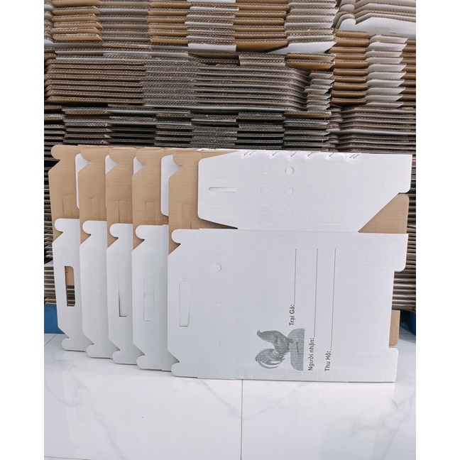 Combo 10 Thùng Gà Tre bằng giấy Carton Cao Cấp. Cho gà khi di chuyển xa hoặc ngủ được thoải mái